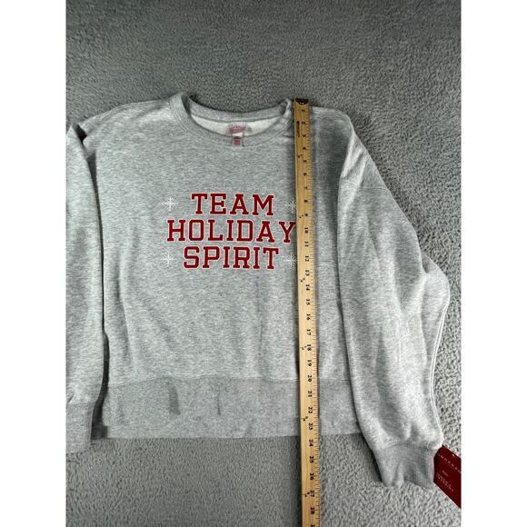 Wondershop Target Christmas Sweatshirt Womens XXL 2XL Grey Holiday Spirit NWT - Picture 4 of 8